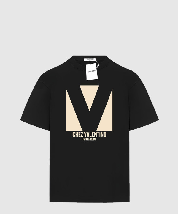 프린트 코튼 티셔츠