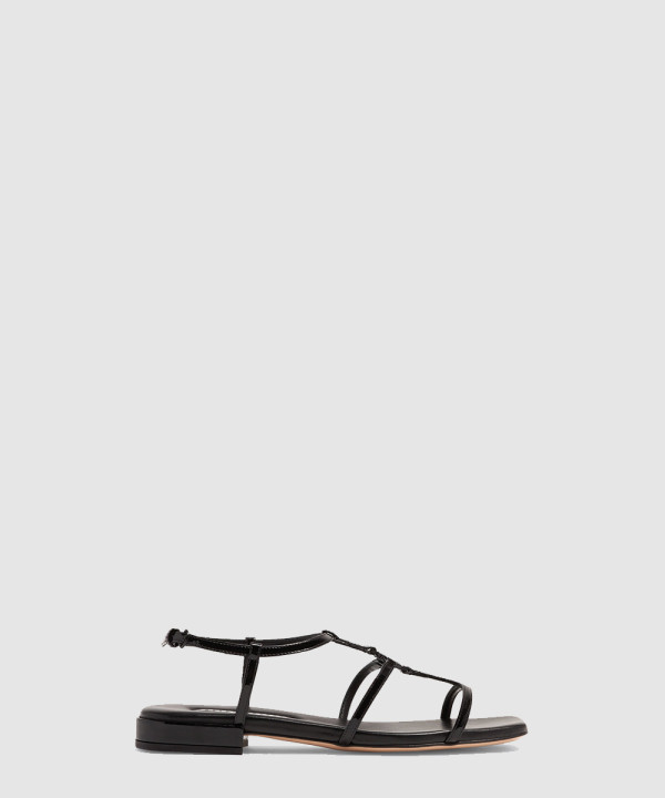 페이턴트 레더 헤링본 샌들 5X896D