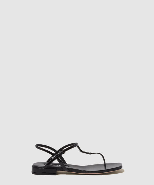 페이턴트 레더 헤링본 샌들 5Y895D