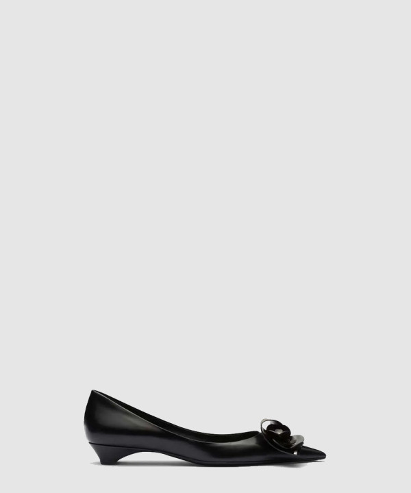 브러쉬드 가죽 펌프스 1I363N