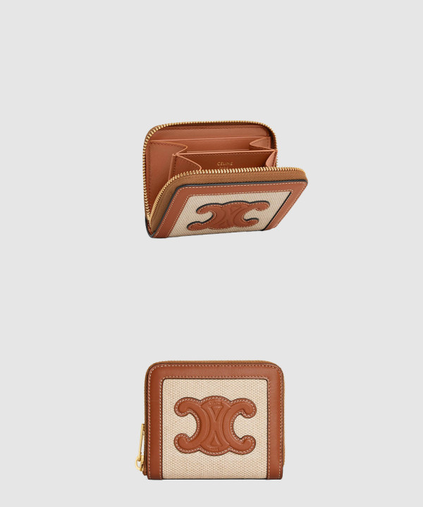 트리옴프 가죽 콤팩트 지퍼 지갑 10L742