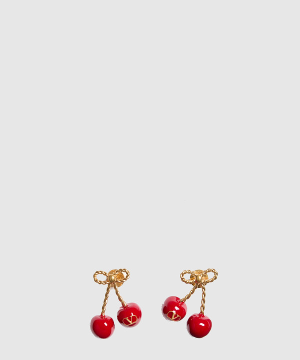 체리픽 메탈 & 에나멜 이어링 6W0J0Z