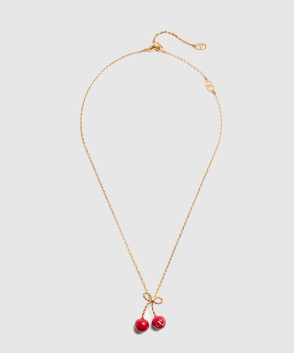 체리픽 메탈 & 에나멜 네크리스 6W0J0Z