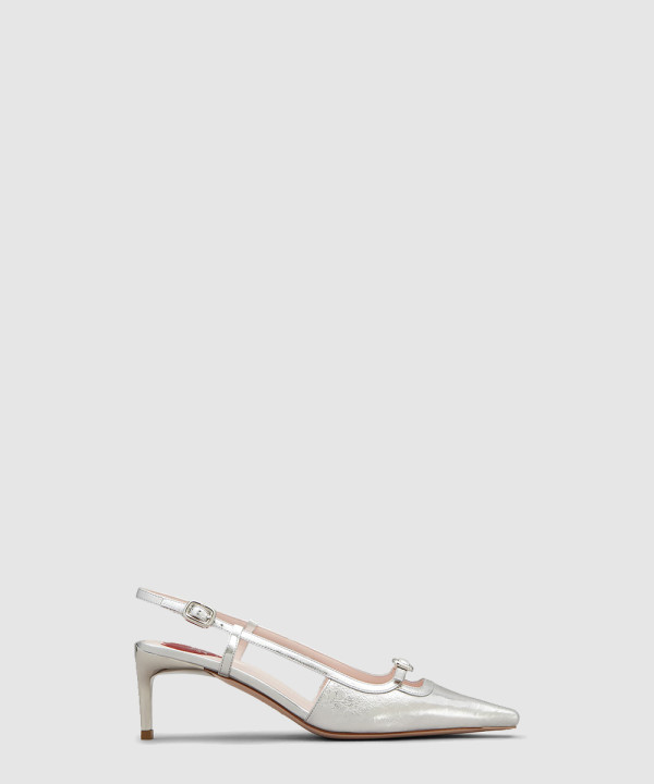 가죽 슬링백 펌프스 7223