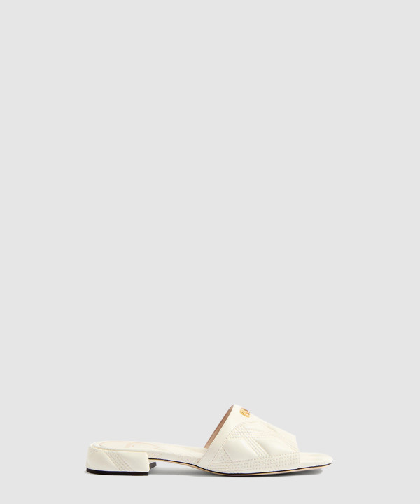 퀼티 67 퀼팅 나파 가죽 슬라이드 샌들