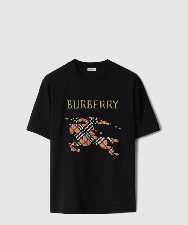 크로스 스티치 EKD​ 코튼 티셔츠