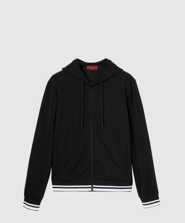 저지 후드 집업 재킷