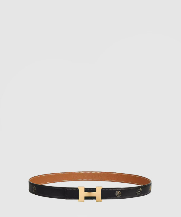 Mini Constance 벨트 버클 Hermes sur Mer 리버서블 가죽 스트랩