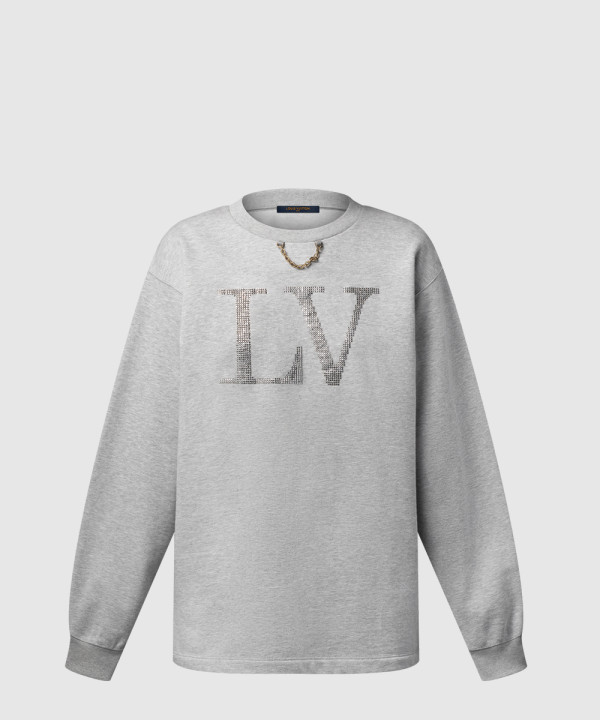 라인스톤 시그니처 스웨터