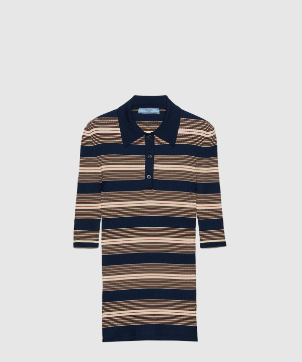 스트라이프 코튼 폴로 셔츠