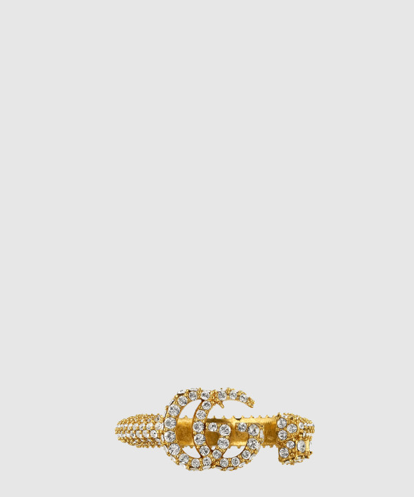 크리스탈이 박힌 더블 G 키링 645625