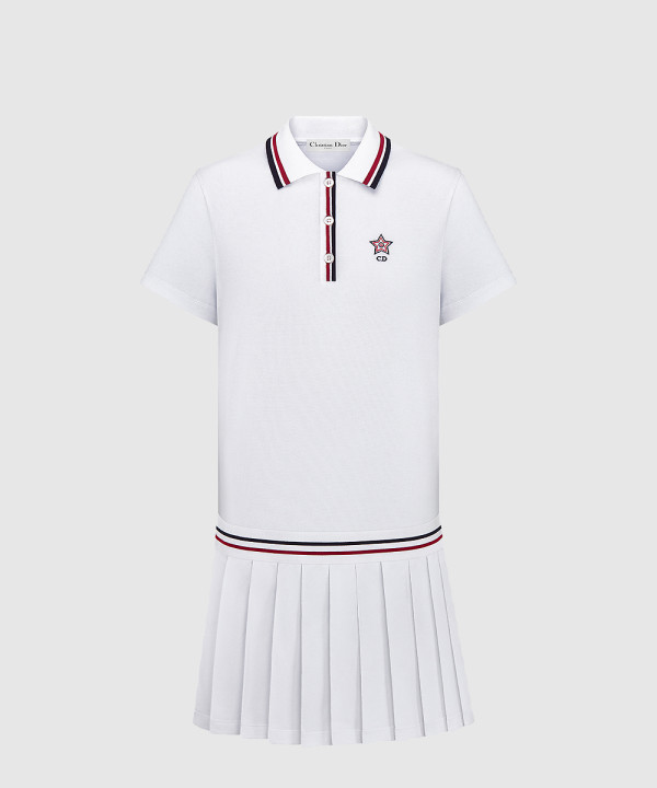 Vibe 플리츠 쇼트 폴로 드레스