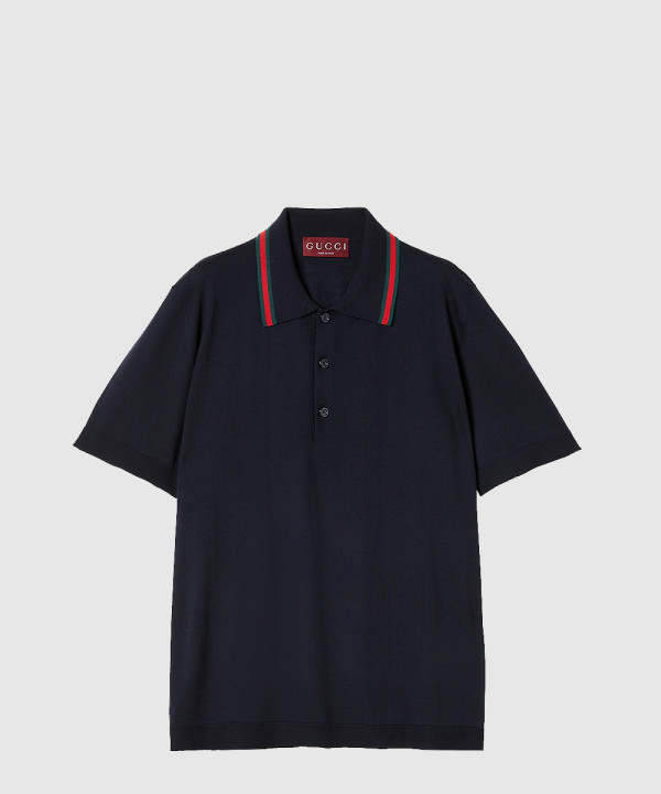 웹 울 니트 폴로 셔츠