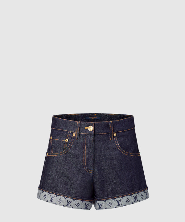 커프드 헴 데님 미니 쇼츠