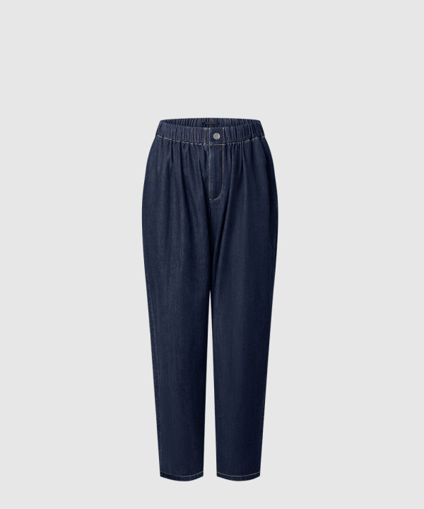 데님 당근 팬츠