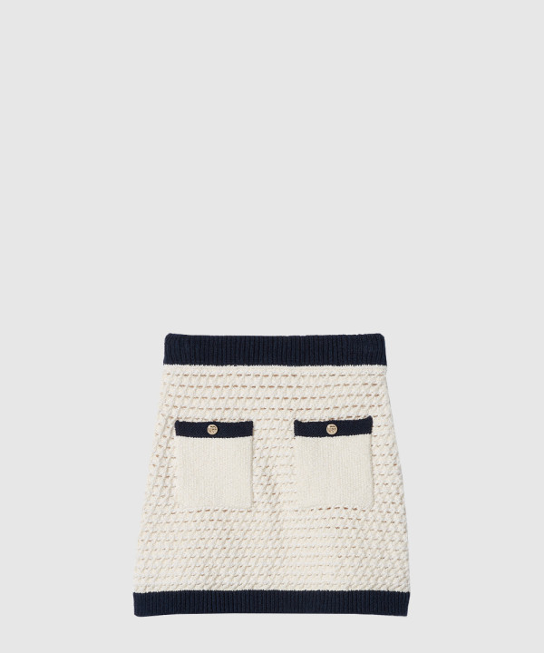 고운 면 코바늘 뜨개질 스커트