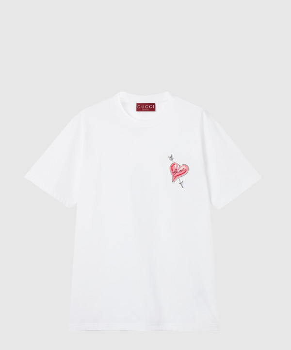 패치 코튼 저지 티셔츠