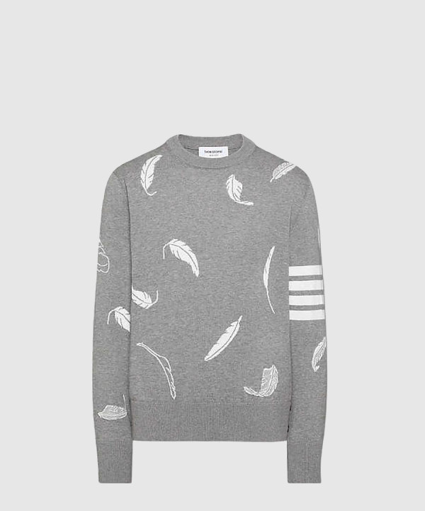 페더 인타르시아 릴렉스 핏 크루넥 풀오버