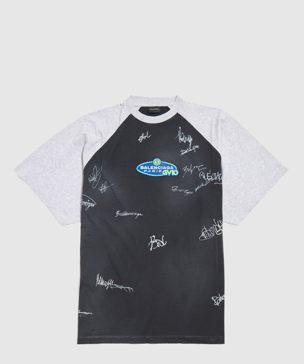 바나나 래글런 오버사이즈 티셔츠