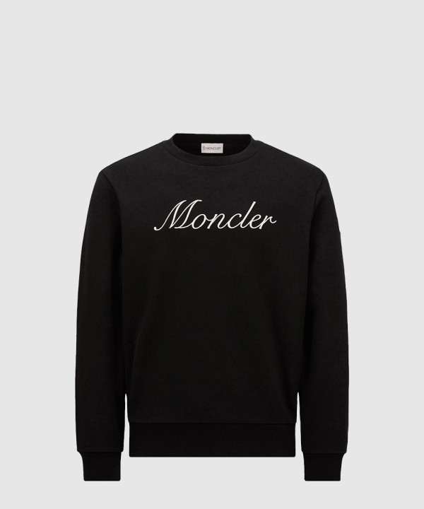 자수 로고 코튼 스웨트셔츠