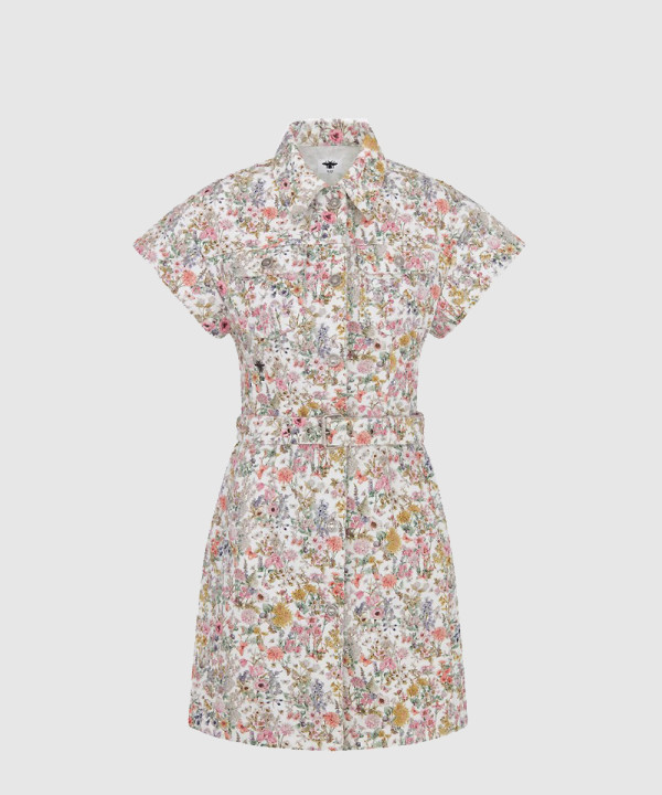 벨트 쇼트 셔츠 드레스