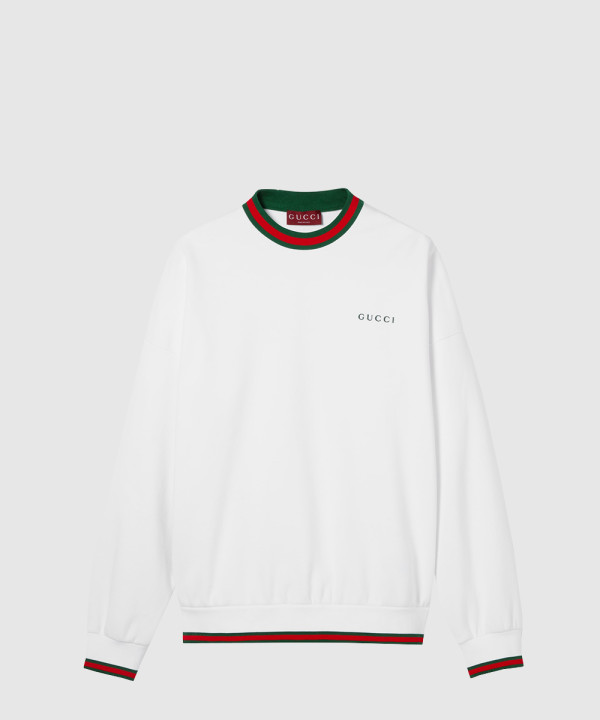 웨빙 피케 스웨트셔츠