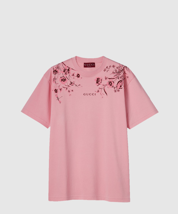 부드러운 코튼 저지 프린트 티셔츠