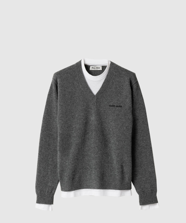 캐시미어 V넥 스웨터