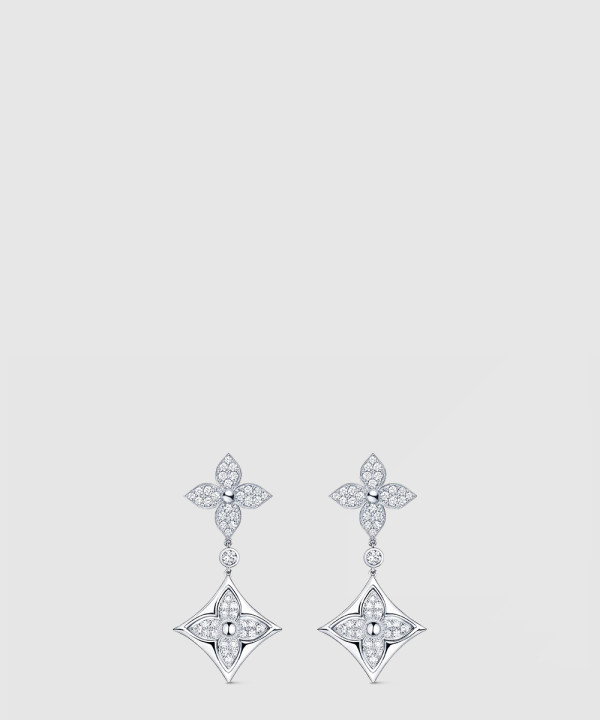 컬러 블라썸 긴 귀걸이 Q96501