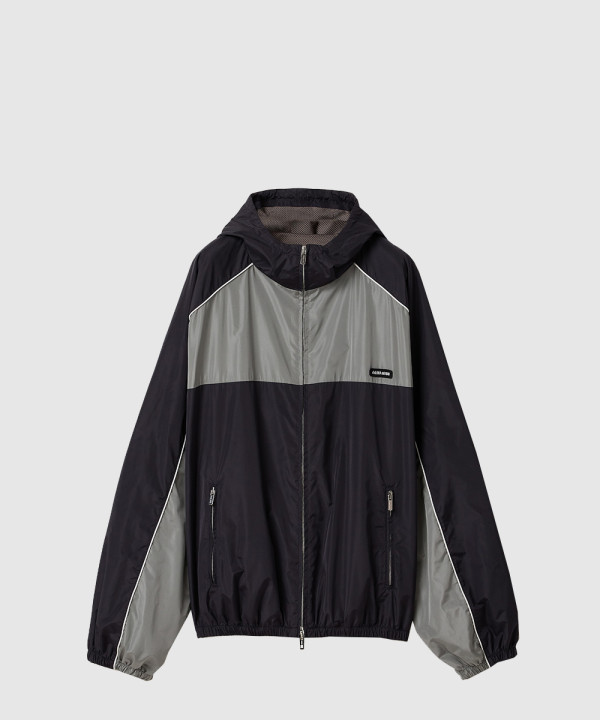 테크니컬 실크 지퍼 블루종 재킷