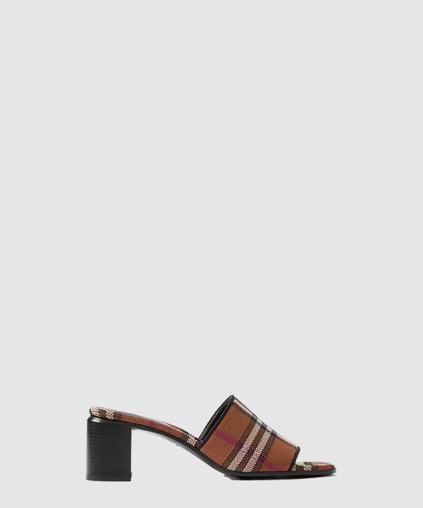 체크 블록 힐 뮬 806550