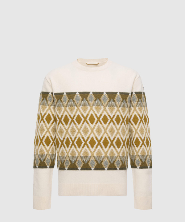 아가일 패턴 울 스웨터