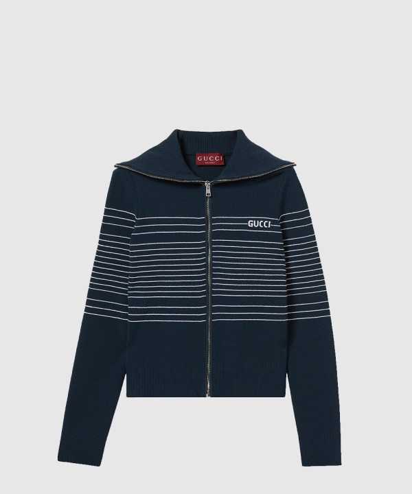 인타르시아 패브릭 폴로 재킷